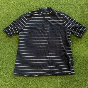 Banana republic striped mock neck